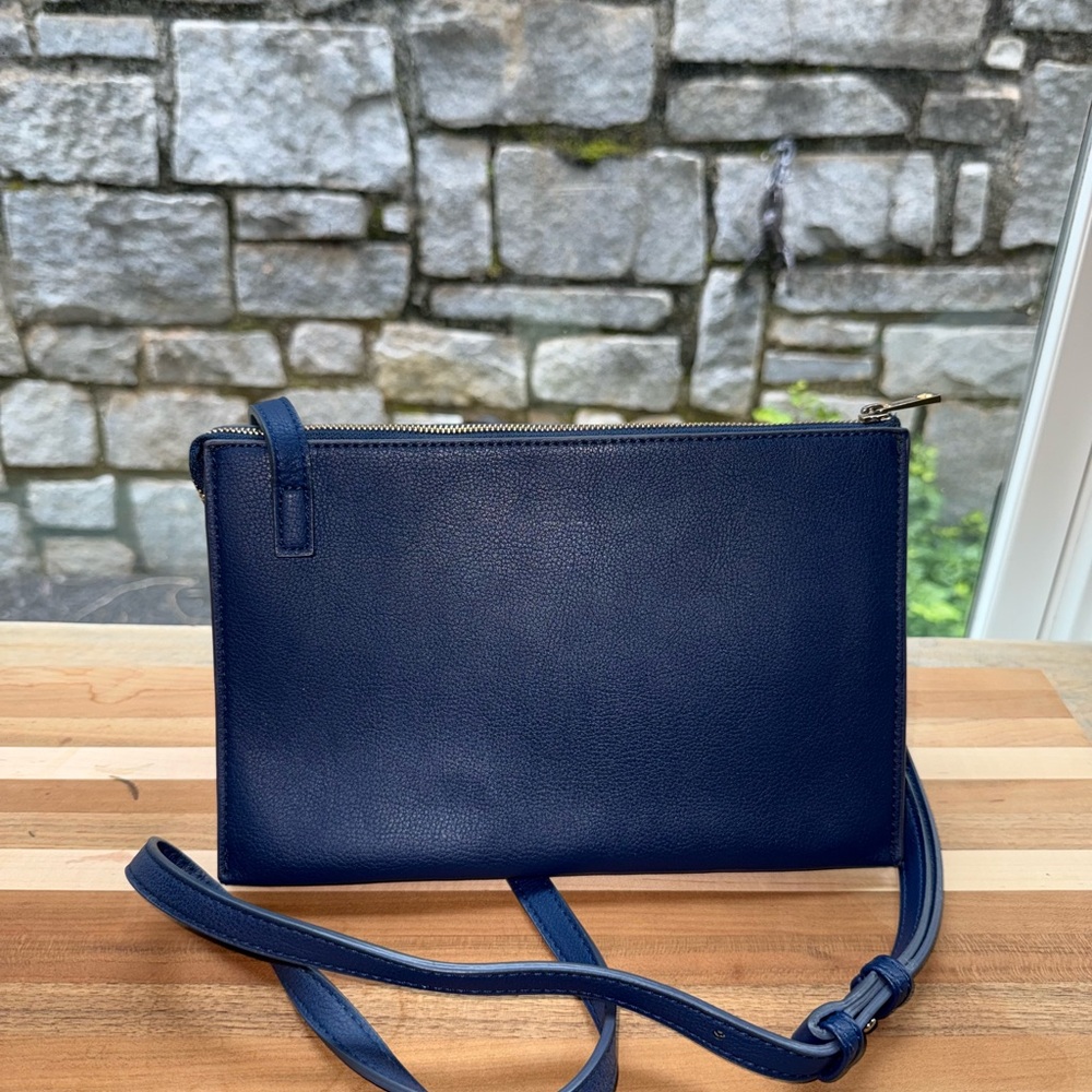 Banana Republic Faux Leather Navy Blue Women's Crossbody Bag